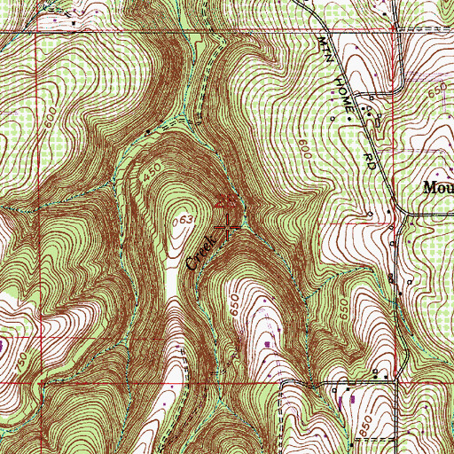 Topographic Map of Fir Clearing Creek, OR