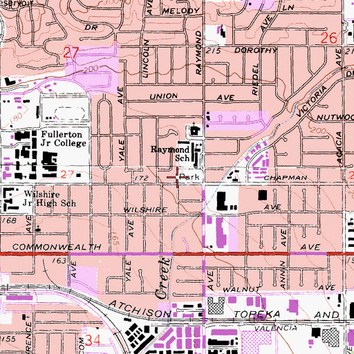 Topographic Map of Byerrum Park, CA