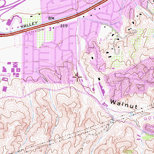 Topographic Map of Anaheim Hills Racquet Club, CA