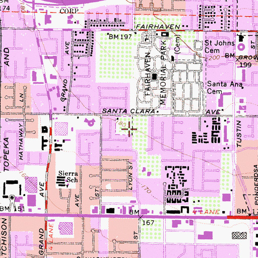 Topographic Map of Avalon Park, CA