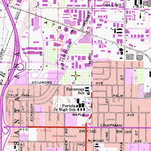 Topographic Map of Camino Real Park, CA