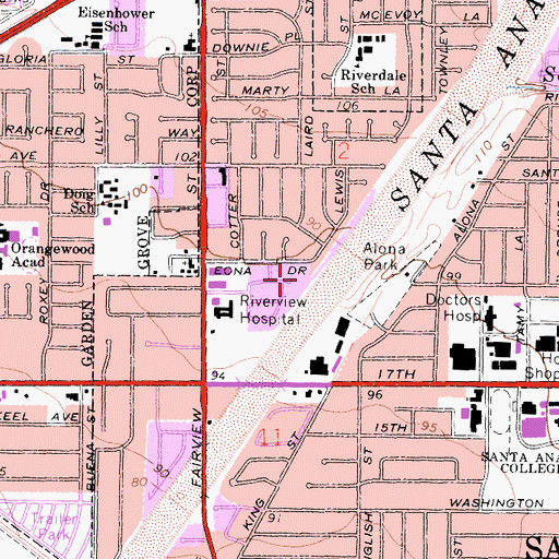 Topographic Map of Edna Park, CA