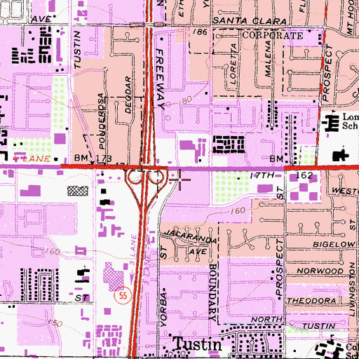 Topographic Map of Enderle Shopping Center, CA