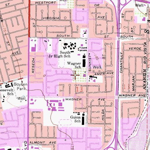 Topographic Map of Juarez Park, CA