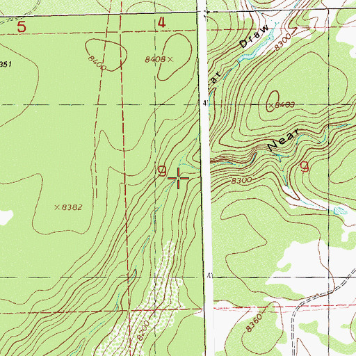 Topographic Map of Near Draw, CO