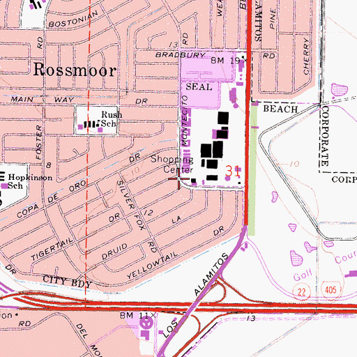 Topographic Map of North Seal Beach Community Center, CA