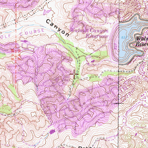 Topographic Map of Oak Canyon Nature Center, CA