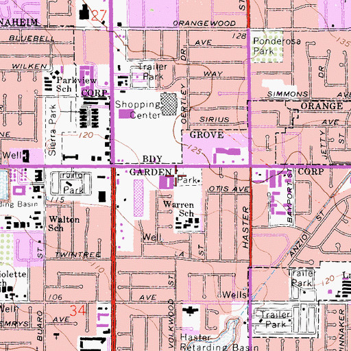 Topographic Map of Pioneer Park, CA