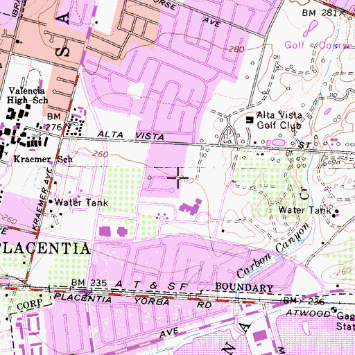 Topographic Map of Richard Samp Park, CA