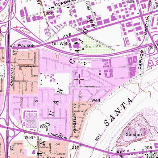 Topographic Map of Rio Vista Mobile Home Estates, CA