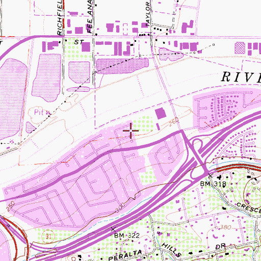 Topographic Map of Riverdale Park, CA