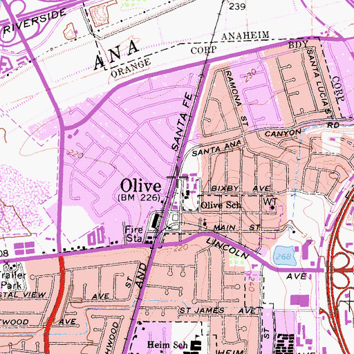Topographic Map of Southern California Christian High School, CA