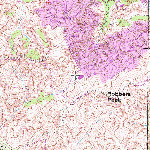 Topographic Map of Anaheim Hills Elementary School, CA