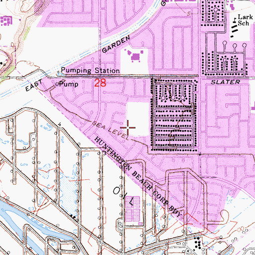 Topographic Map of Bolsa View Park, CA