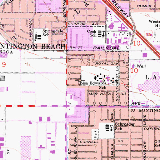 Topographic Map of Clegg-Stacy Park, CA