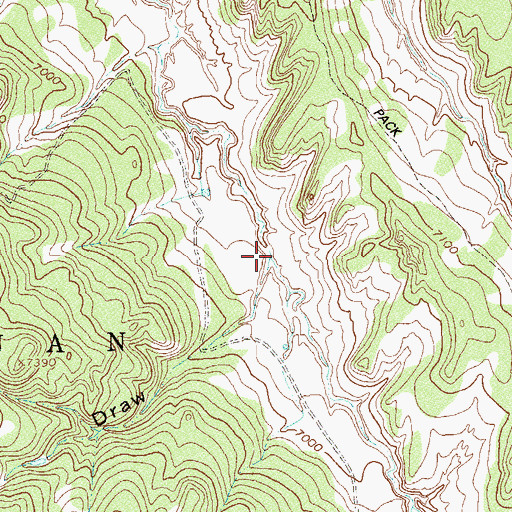 Topographic Map of Willow Draw, CO