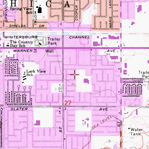 Topographic Map of Golden View Park, CA