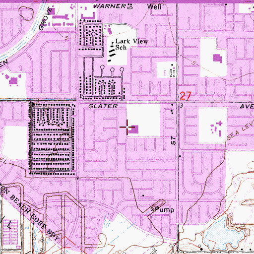 Topographic Map of Hope View Elementary School, CA