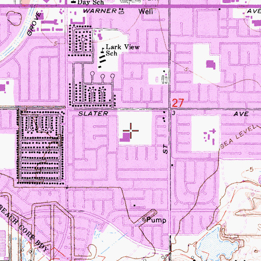 Topographic Map of Hope View Park, CA