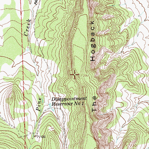 Topographic Map of The Hogback, CO