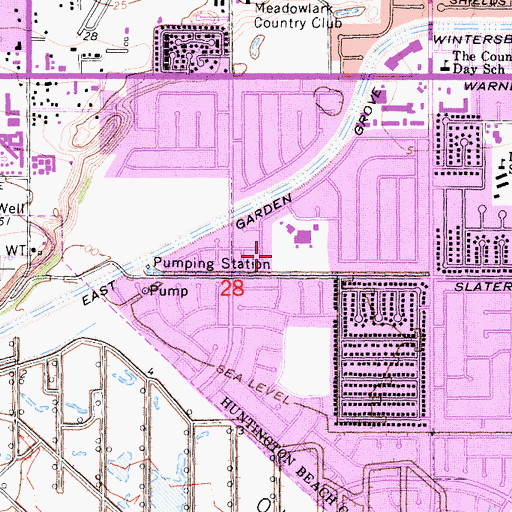 Topographic Map of Marine View Park, CA