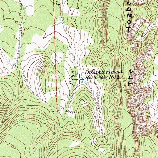 Topographic Map of Disappointment Reservoir Number 1, CO