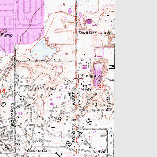 Topographic Map of Ocean View Estates, CA