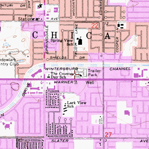 Topographic Map of Sea Aria East Mobile Home Estates, CA