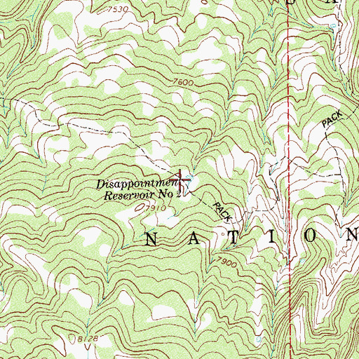 Topographic Map of Disappointment Reservoir Number 2, CO