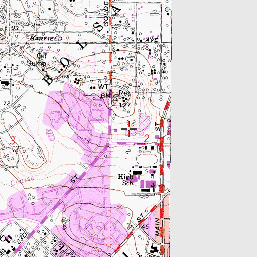 Topographic Map of Seacliff Village Shopping Center, CA