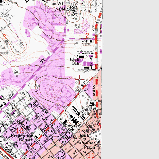 Topographic Map of Worthy Park, CA