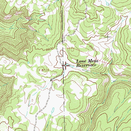 Topographic Map of Lone Mesa Reservoir, CO