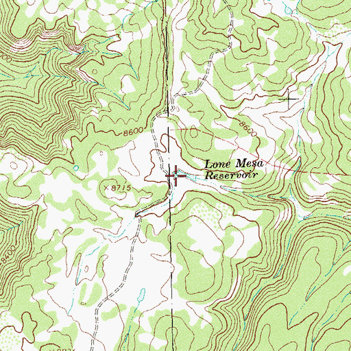 Topographic Map of Lone Mesa Reservoir, CO