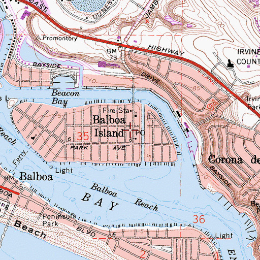 Topographic Map of The Grand Canal, CA
