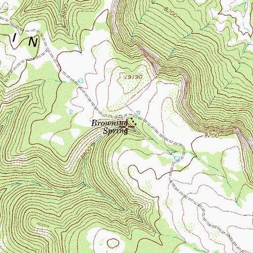 Topographic Map of Browning Spring, CO