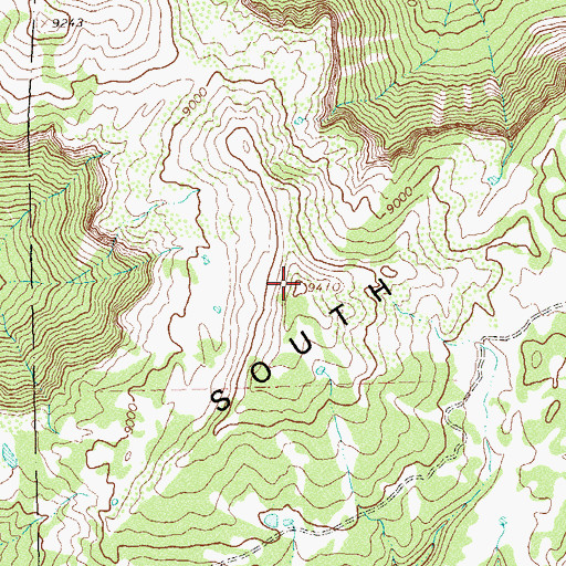 Topographic Map of South Mountain, CO