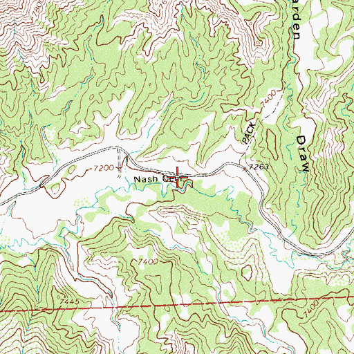 Topographic Map of Nash Cemetery, CO