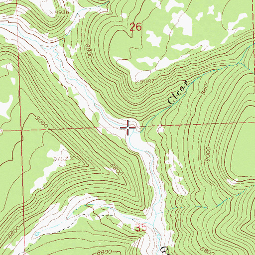 Topographic Map of Clear Creek, CO