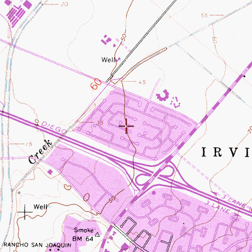 Topographic Map of Culverwood Wilderness Park, CA