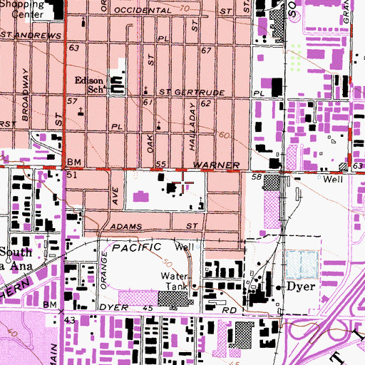 Topographic Map of Delhi Park, CA