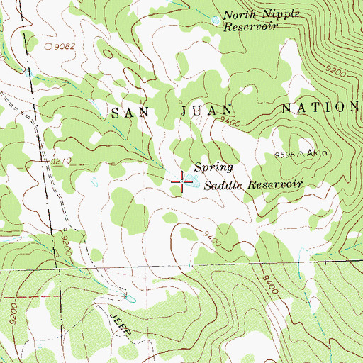 Topographic Map of Saddle Reservoir, CO