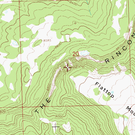 Topographic Map of The Rincon, CO