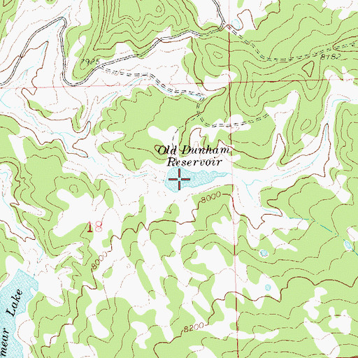 Topographic Map of Old Dunham Reservoir, CO