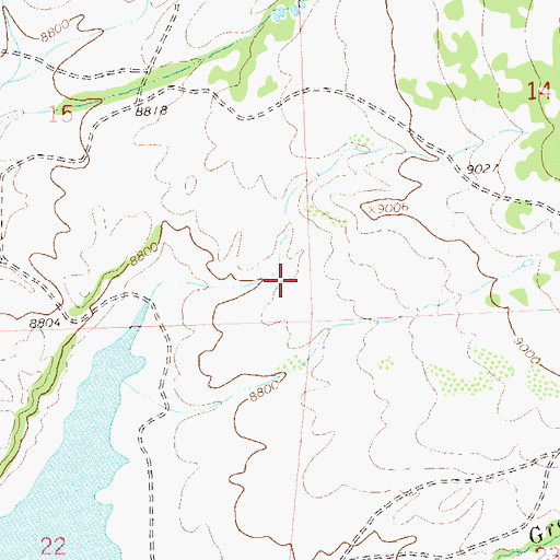Topographic Map of Nash Creek, CO