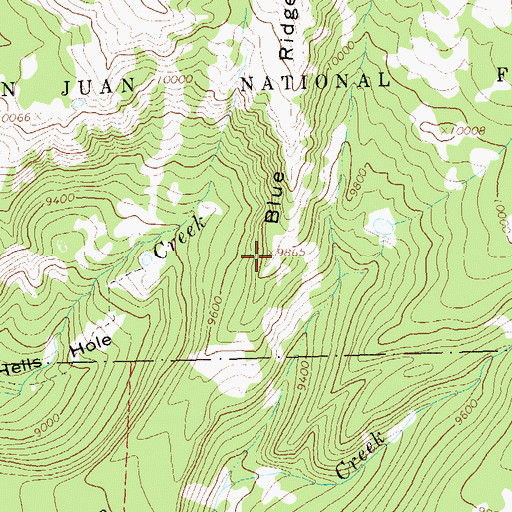 Topographic Map of Blue Ridge, CO