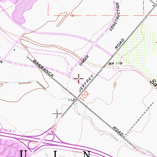 Topographic Map of Alton Square Shopping Center, CA