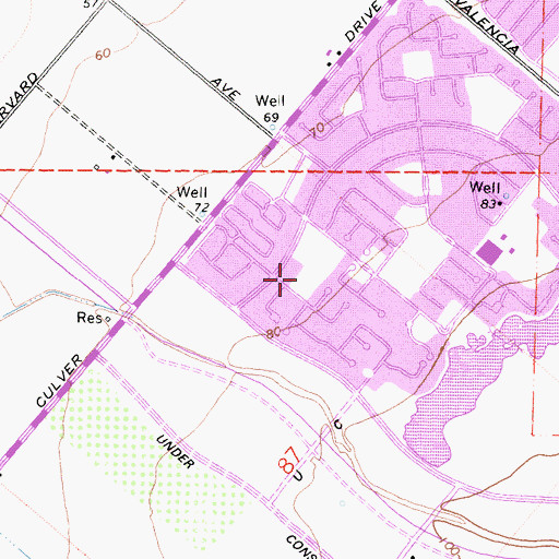 Topographic Map of Birdsong Park, CA