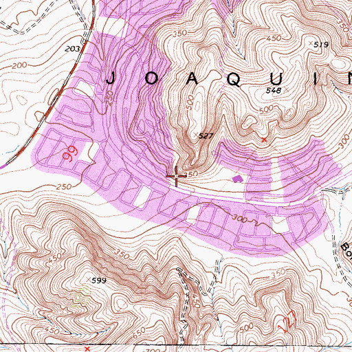 Topographic Map of Chaparral Park, CA