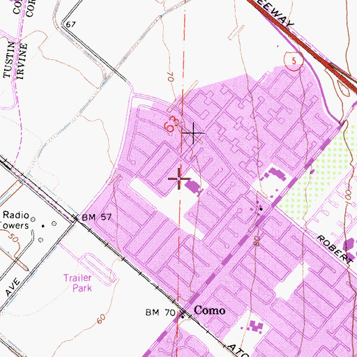 Topographic Map of College Park Elementary School, CA