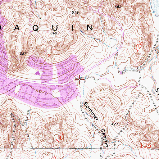 Topographic Map of Turtle Creek Community Park, CA